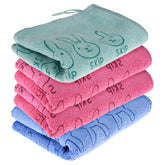 Kuber Industries Hand Towel | Reusable Face Cleaning Towel | Baby Napkin | Hand-Face Towel with Ultra Soft-Super Absorbent Capability | Baby Towel | Skip Print | 30x40 cm | Pack of 4 | Multicolor